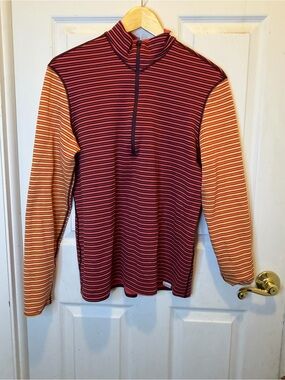 Patagonia Women's Capilene 3 Midweight Long Sleeve Quarter-Zip Striped Top